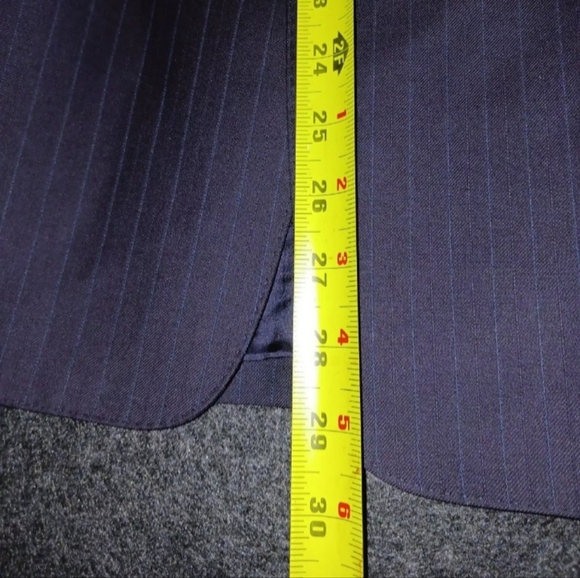 Hart Schaffner Marx For Nordstrom Men's‎ Navy Blue Pin Stripe jacket coat 42R - Picture 9 of 12